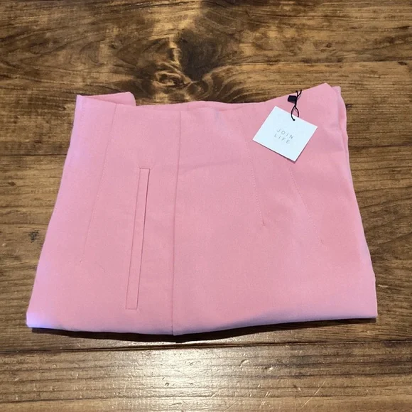 Zara High Waist Slim Fit Trousers Pink - - Picture 11 of 11